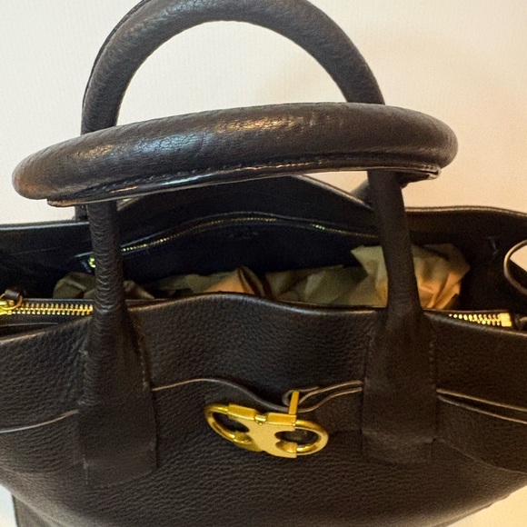 Tory Burch Gemini Link Leather Tote Bag Black 43676 Authentic EUC - Picture 7 of 17